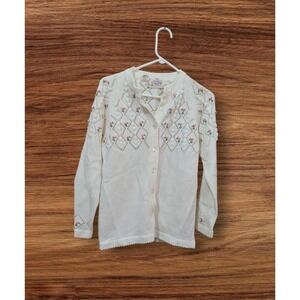 Vintage Sweater be  Banff 100% Acrylic Cardigan With Floral Design‎ size M? Read